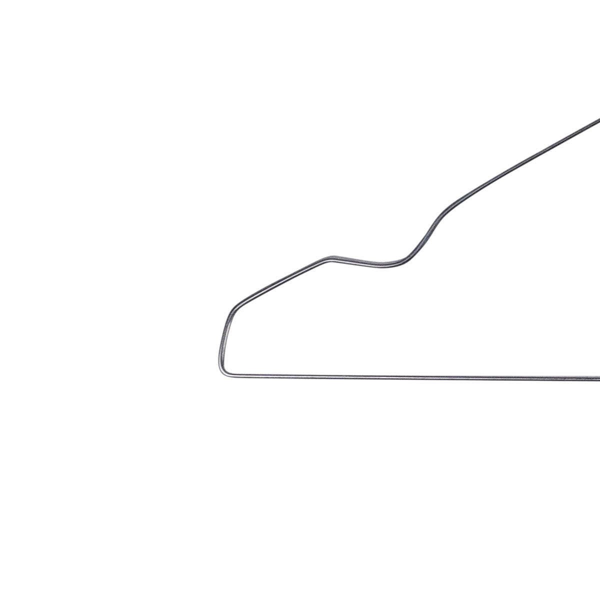 MK-43 - Zilver - Metalen Kledinghangers met Inkeping 2.2mm dikte